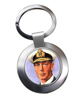 King George VI of Great Britain Chrome Key Ring