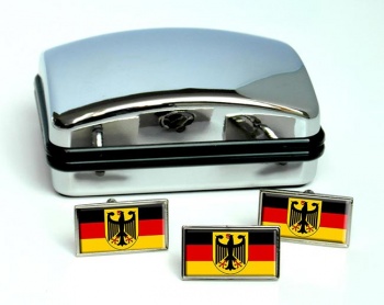 Bundesadler (Germany) Flag Cufflink and Tie Pin Set