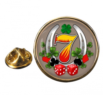 Get Lucky Round Pin Badge