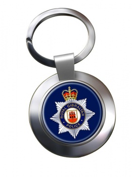 Royal Gibraltar Police Chrome Key Ring