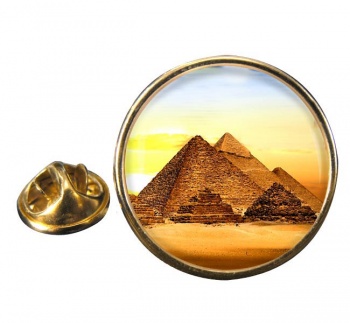 Pyramids of Giza Round Pin Badge