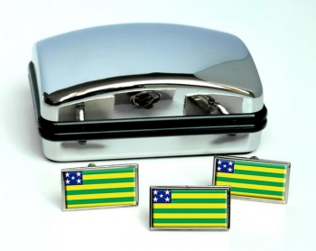 Goias (Brazil) Flag Cufflink and Tie Pin Set