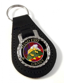 Grant English Scottish Clan Leather Key Fob