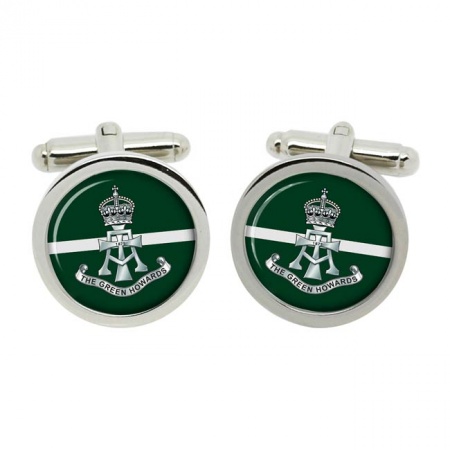 Green Howards (Alexandra, Princess of Wales's Own Yorkshire Regiment), British Army Cufflinks in Chrome Box