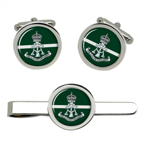 Green Howards (Alexandra, Princess of Wales's Own Yorkshire Regiment), British Army Cufflinks and Tie Clip Set