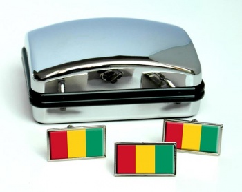 Guinea Guinee Flag Cufflink and Tie Pin Set