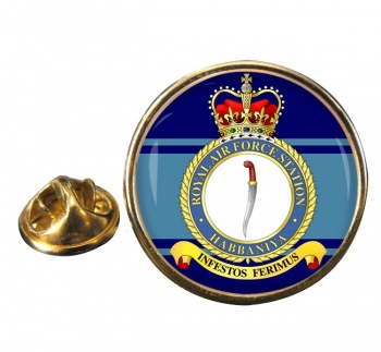 RAF Station Habbaniya Round Pin Badge