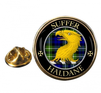 Haldane Scottish Clan Round Pin Badge