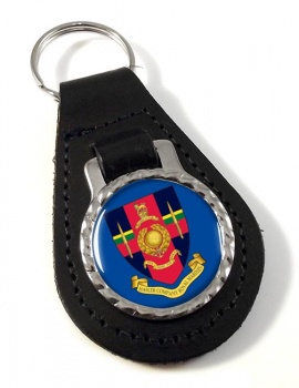 Hasler Company Royal Marines Leather Key Fob