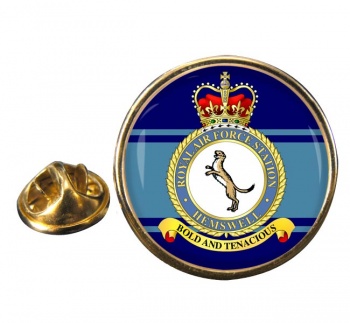 RAF Station Hemswell Round Pin Badge