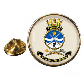 HMAS Farncomb Round Pin Badge