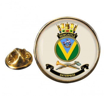 HMAS Newcastle Round Pin Badge