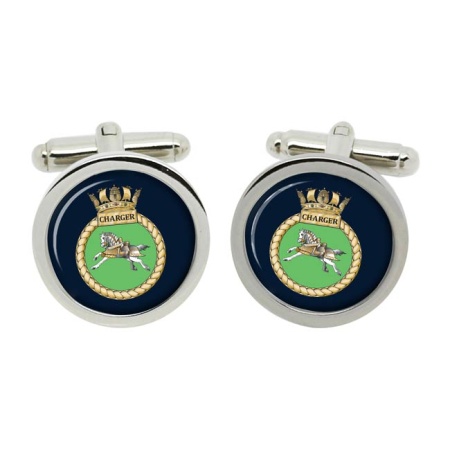 HMS Charger, Royal Navy Cufflinks in Box