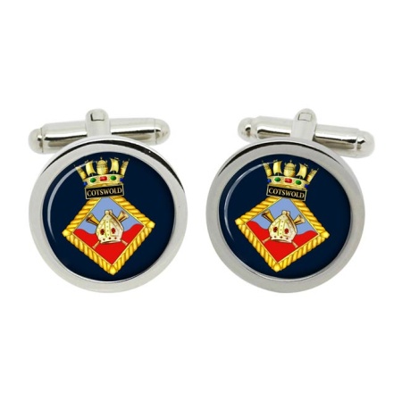 HMS Cotswold, Royal Navy Cufflinks in Box