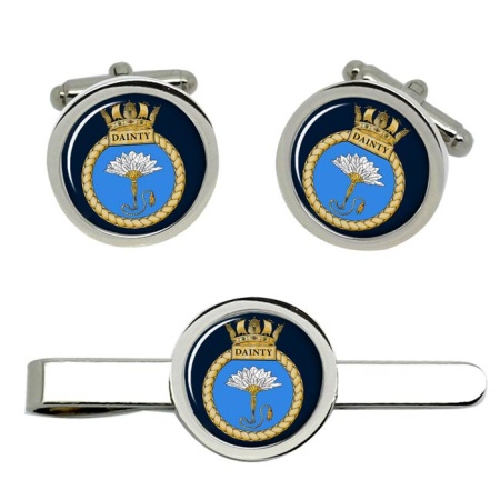 HMS Dainty, Royal Navy Cufflink and Tie Clip Set