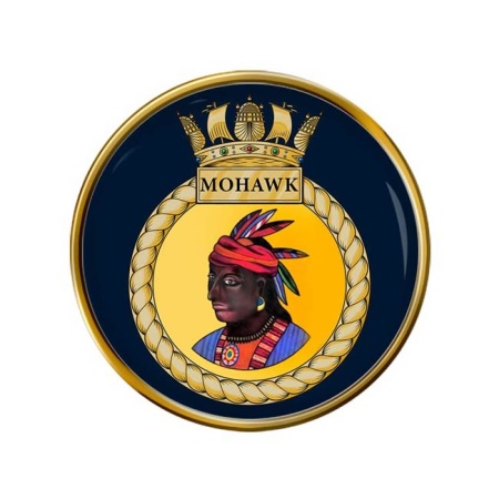 HMS Mohawk Round Pin Badge