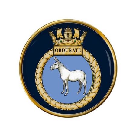 HMS Obdurate, Royal Navy Pin Badge