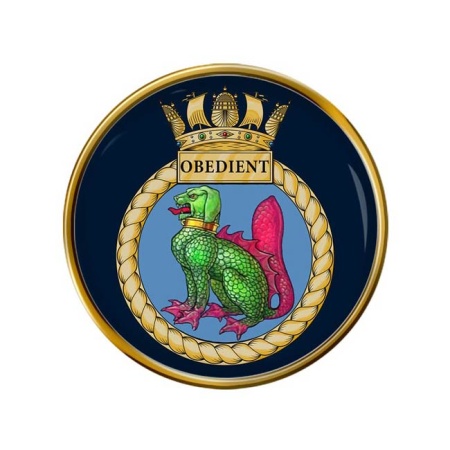 HMS Obedient, Royal Navy Pin Badge