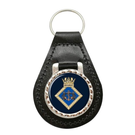 HMS President, Royal Navy Leather Key Fob