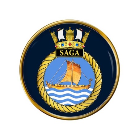 HMS Saga, Royal Navy Pin Badge