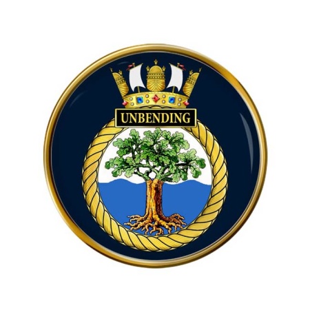 HMS Unbending, Royal Navy Pin Badge
