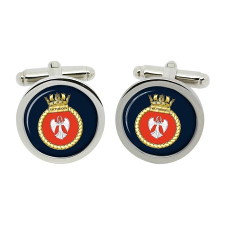 HMS Victorious, Royal Navy Cufflinks in Box