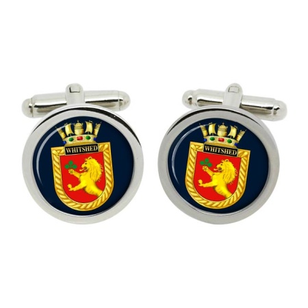 HMS Whitshed, Royal Navy Cufflinks in Box