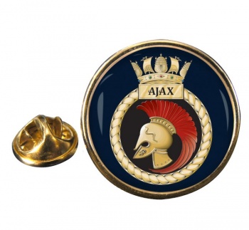 HMS Ajax (Royal Navy) Round Pin Badge