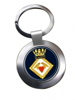 HMS Alacrity (Royal Navy) Chrome Key Ring