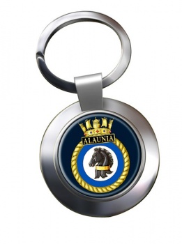 HMS Alaunia (Royal Navy) Chrome Key Ring
