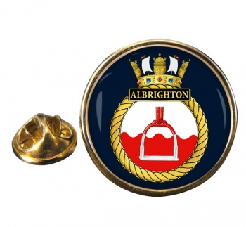 HMS Albrighton (Royal Navy) Round Pin Badge