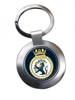 HMS Anglesey (Royal Navy) Chrome Key Ring