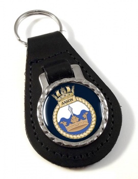 HMS Anson (Royal Navy) Leather Key Fob