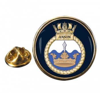 HMS Anson (Royal Navy) Round Pin Badge