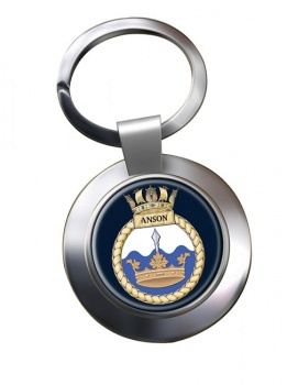 HMS Anson (Royal Navy) Chrome Key Ring