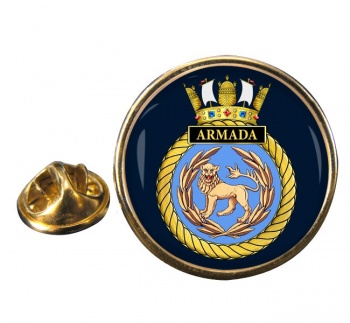 HMS Armada (Royal Navy) Round Pin Badge