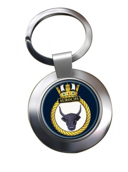 HMS Aurochs (Royal Navy) Chrome Key Ring