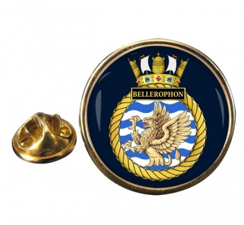HMS Bellerophon (Royal Navy) Round Pin Badge