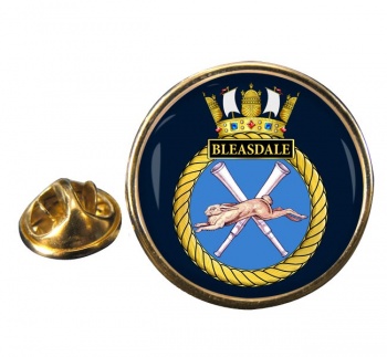 HMS Bleasdale (Royal Navy) Round Pin Badge