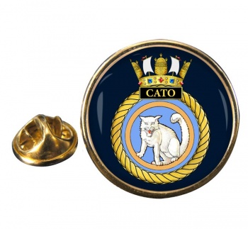 HMS Cato (Royal Navy) Round Pin Badge