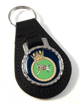 HMS Charger (Royal Navy) Leather Key Fob