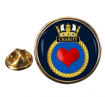 HMS Charity (Royal Navy) Round Pin Badge