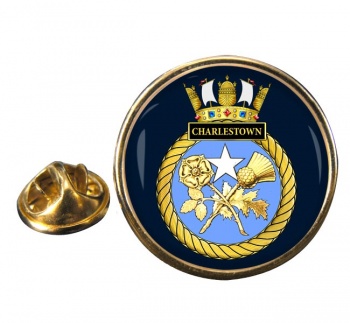 HMS Charlestown (Royal Navy) Round Pin Badge