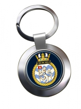 HMS Churchill (Royal Navy) Chrome Key Ring