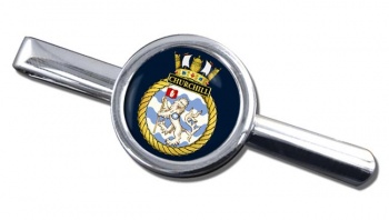 HMS Churchill (Royal Navy) Round Tie Clip