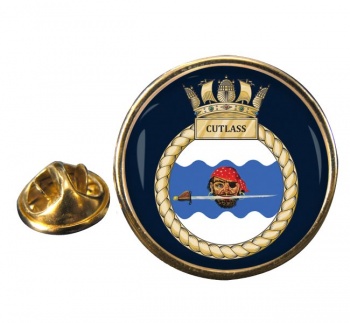 HMS Cutlass (Royal Navy) Round Pin Badge