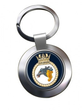 HMS Dasher (Royal Navy) Chrome Key Ring