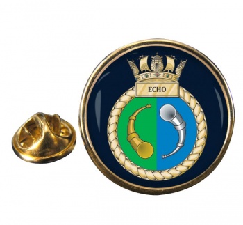 HMS Echo (Royal Navy) Round Pin Badge
