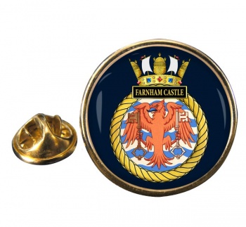 HMS Farnham Castle (Royal Navy) Round Pin Badge