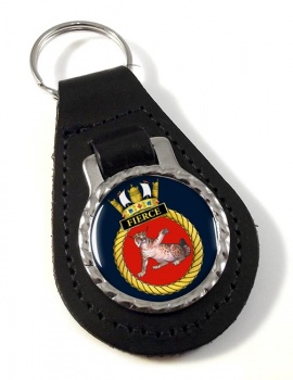HMS Fierce (Royal Navy) Leather Key Fob